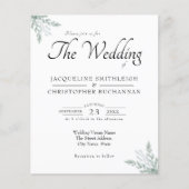 Eucalyptus Greenery Budget Weddenschap Flyer (Voorkant)