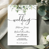 Eucalyptus Greenery Budget Wedding Invitations