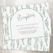 Eucalyptus Greenery Carte de réception de mariage 