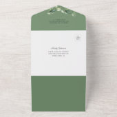 Eucalyptus Greenery Chic Botanical Wedding All In One Uitnodiging (Buitenkant)