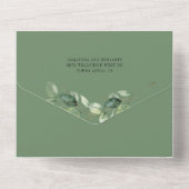 Eucalyptus Greenery Chic Botanical Wedding All In One Uitnodiging (Achterkant)