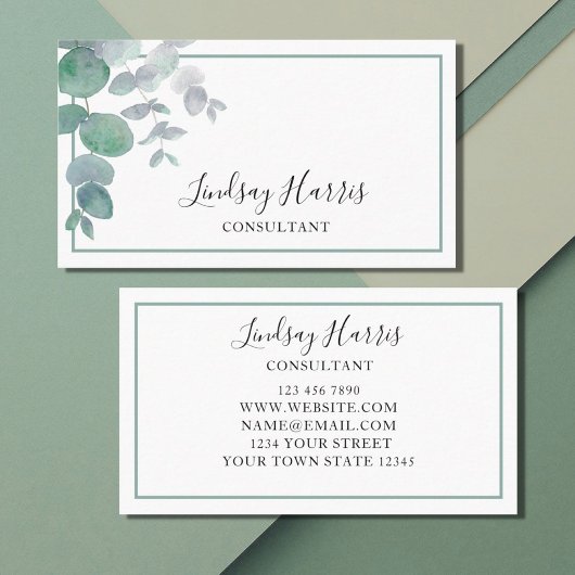 Eucalyptus Greenery Consultant Visitekaartje