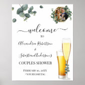 Eucalyptus Greenery Couples Weddenschap Welkomstte Poster (Voorkant)