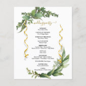 Eucalyptus Greenery Custom Photo Wedding Program (Achterkant)