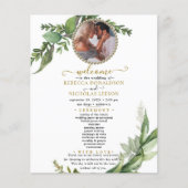 Eucalyptus Greenery Custom Photo Wedding Program (Voorkant)
