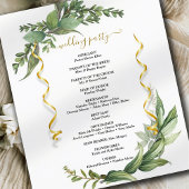 Eucalyptus Greenery Custom Photo Wedding Program