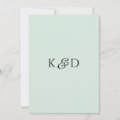 Eucalyptus Greenery Elegant Botanical Wedding Kaart (Achterkant)