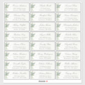 Eucalyptus Greenery Elegant Guest Address Sticker (Vel)