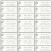 Eucalyptus Greenery Elegant Guest Address Sticker (Voorkant)