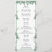 Eucalyptus Greenery Elegant minimalistisch program Programma (Achterkant)