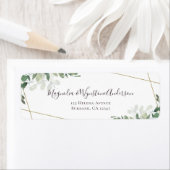 Eucalyptus Greenery Elegant Weddenschap Label (Insitu)