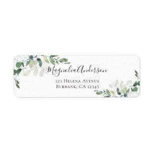 Eucalyptus Greenery Elegant Weddenschap Label