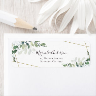 Eucalyptus Greenery Elegant Weddenschap Label