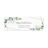Eucalyptus Greenery Elegant Weddenschap Label (Voorkant)