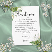 Eucalyptus Greenery Elegant Wedding Bedankt Plaatskaartje