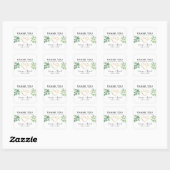 Eucalyptus Greenery Elegant Wedding Bedankt Vierkante Sticker (Vel)