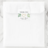 Eucalyptus Greenery Elegant Wedding Bedankt Vierkante Sticker (Tas)
