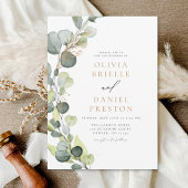 Eucalyptus Greenery Elegant Wedding Invitation