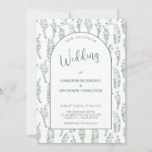 Eucalyptus Greenery Elegant Wedding Kaart (Voorkant)