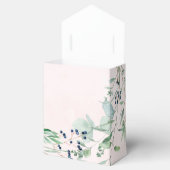 Eucalyptus Greenery en Blush Pink Wedding Bedankdoosjes (Geopend)