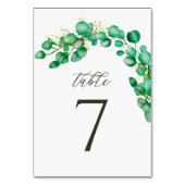 Eucalyptus Greenery en Elegant Script Wedding Kaart (Achterkant)