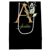 Eucalyptus greenery faux goudfolie la medium cadeauzakje (Achterkant)