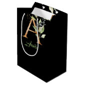 Eucalyptus greenery faux goudfolie la medium cadeauzakje (Achterkant Gekanteld)