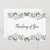 Eucalyptus Greenery Floral denking van u Briefkaart (Voorkant / Achterkant)
