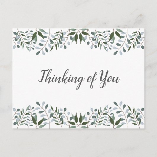 Eucalyptus Greenery Floral denking van u Briefkaart (Voorkant)