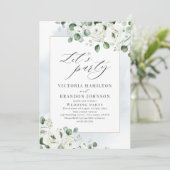 Eucalyptus greenery floral rustige bruiloft kaart (Staand voorkant)
