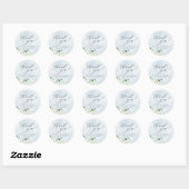 Eucalyptus Greenery floral rustige dank u Ronde Sticker (Vel)