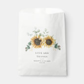 Eucalyptus Greenery Floral Sunflower Wedding Bedankzakje (Voorkant)