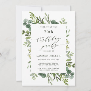 Eucalyptus Greenery Foliage Birthday Kaart