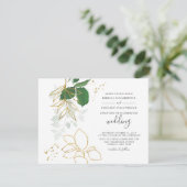Eucalyptus Greenery Foliage Botanical Wedding Kaart (Staand voorkant)