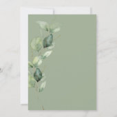 Eucalyptus Greenery Foliage Modern Wedding Kaart (Achterkant)