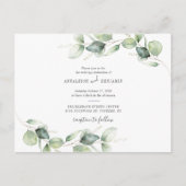 Eucalyptus Greenery Foliage Rustic Country Weddens Uitnodiging Briefkaart (Voorkant)