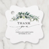 Eucalyptus Greenery Foliage Weddenschap Bedankt Bedankjes Labels (Voorkant)