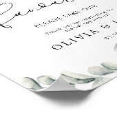 Eucalyptus Greenery Foliage Weddenschap Poster (Hoek)