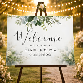 Eucalyptus Greenery Foliage Wedding Welcome Sign Poster