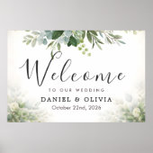 Eucalyptus Greenery Foliage Wedding Welcome Sign Poster (Voorkant)