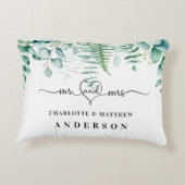 Eucalyptus greenery forest ferns de heer mrs names accent kussen (Achterkant)