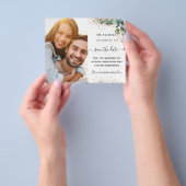 Eucalyptus greenery foto bruiloft Save the Date Flyer (Hand)