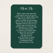 Eucalyptus Greenery Foto Funeral Prayer Kaart (Achterkant)