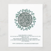 Eucalyptus Greenery Foto QR Code Weddenschap Uitno (Achterkant)