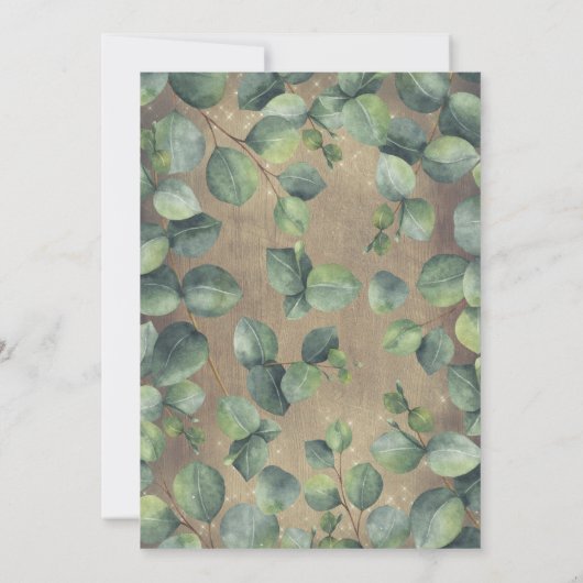Eucalyptus Greenery Garland Rustiek Vrijgezellenfe Kaart (Achterkant)