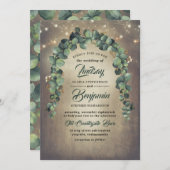 Eucalyptus Greenery Garland Rustieke bruiloft Kaart (Voorkant / Achterkant)