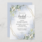 Eucalyptus Greenery Geometric Bridal Luncheon Kaart (Voorkant / Achterkant)