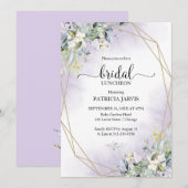 Eucalyptus Greenery Geometric Bridal Luncheon Kaart (Voorkant / Achterkant)