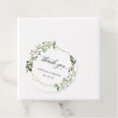 Eucalyptus Greenery Geometric Gold Lijst Hartelijk Bedankjes Labels (In situ)
