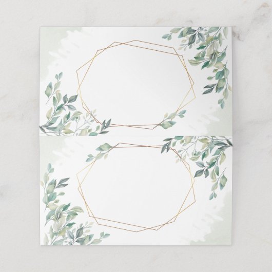 Eucalyptus Greenery Geometric Lijst Wedding (Buitenkant ongevouwen)